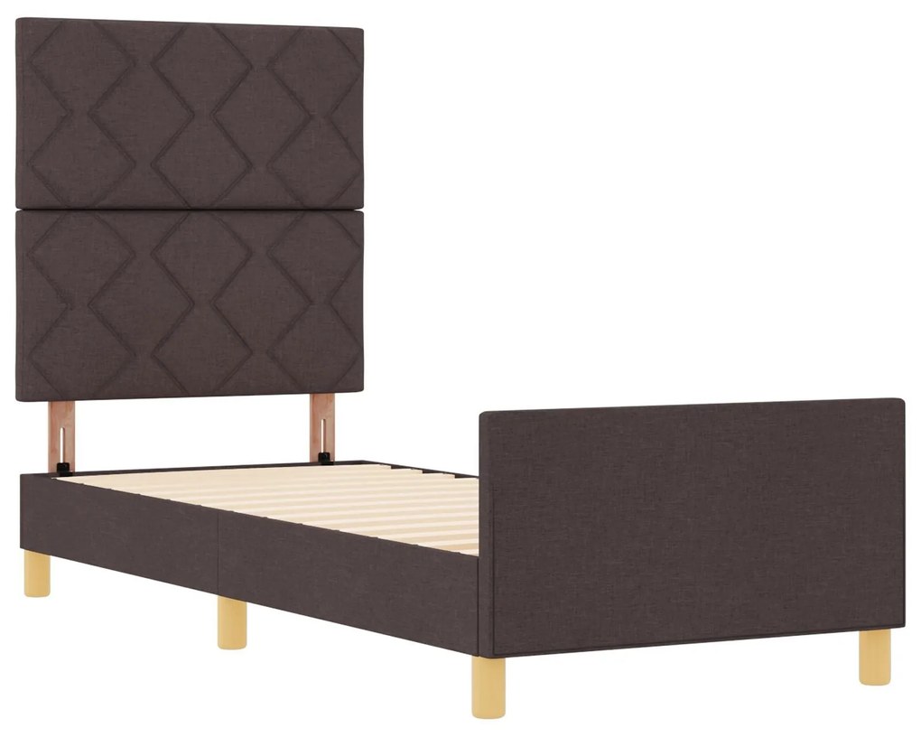 Estrutura de Cama vidaXL Castanho 80x200 cm em Tecido