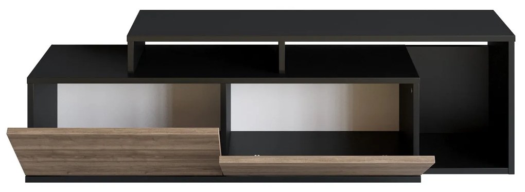 Móvel TV Nexera – Preto e Nogueira – 149,8 x 42,9 x 35,3 cm