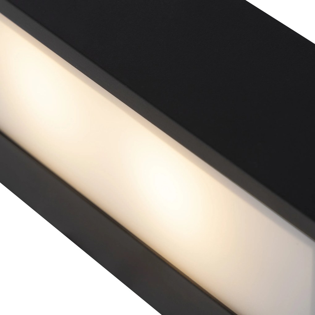 Candeeiro de parede design oblongo preto 25cm - Houx Design