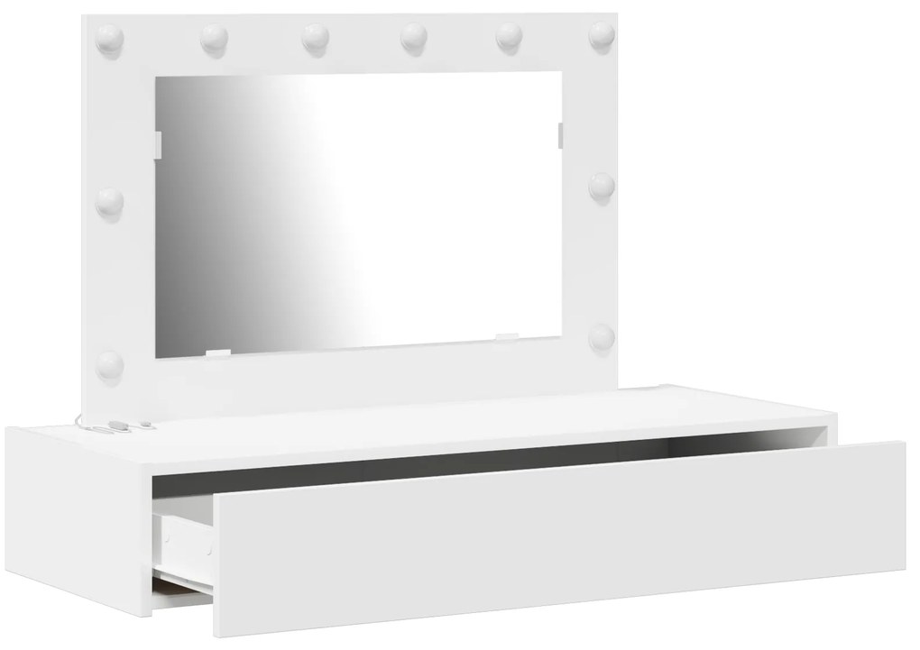 Mesa de Maquilhagem Suspensa com Luzes LED Brancas