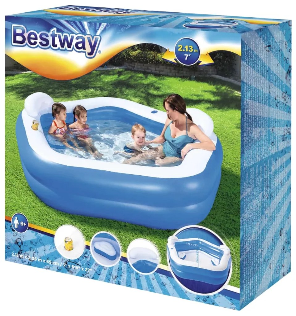 Bestway Piscina lounge Family Fun 213x206x69 cm