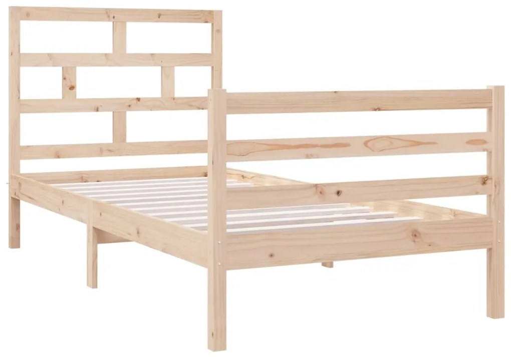 Estrutura de cama solteiro 90x190 cm madeira maciça