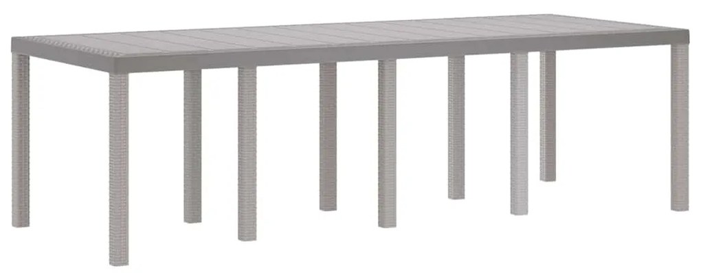 Conjunto de Jantar ao Ar Livre 9 pcs Branco 250 x 100 x 73 cm