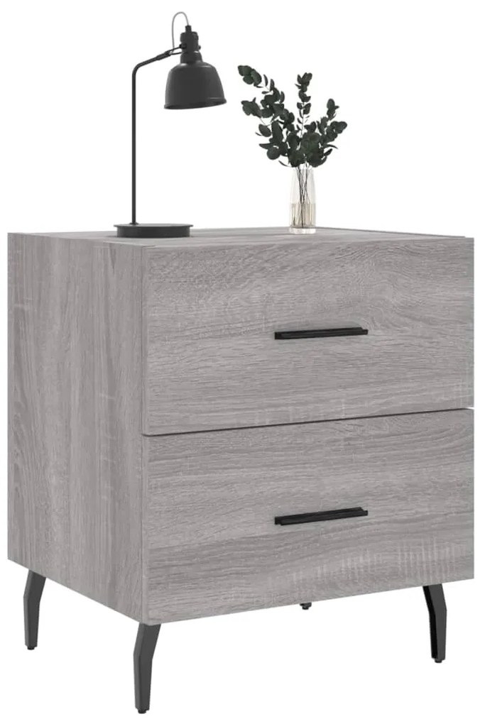 Mesa cabeceira 40x35x47,5 cm derivados madeira sonoma cinza