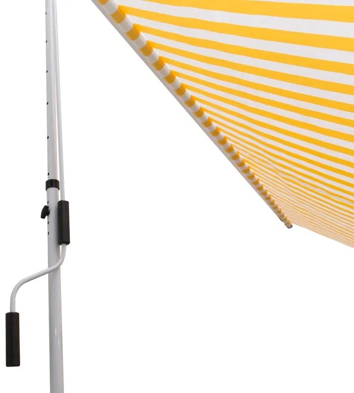 Toldo Portátil com Manivela e Altura Regulável - 3x1,5m - Amarelo e Br