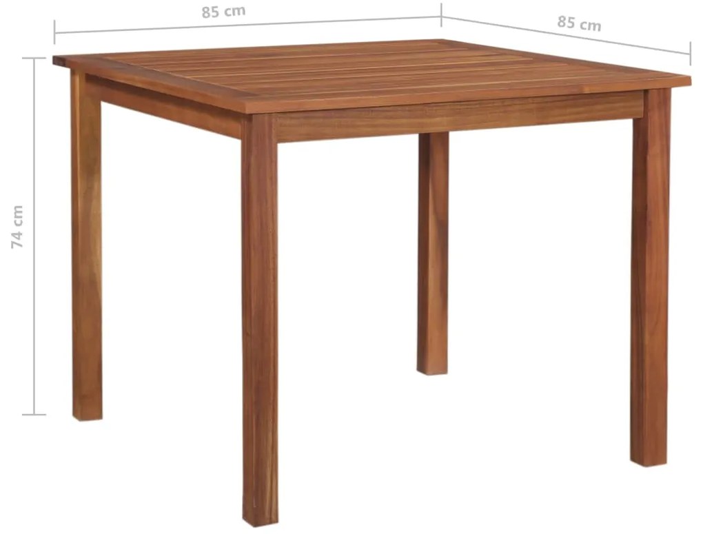 Mesa de jardim 85x85x74 cm madeira de acácia maciça