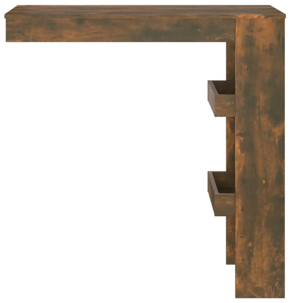 Mesa bar parede 102x45x103,5cm derivado madeira carvalho fumado