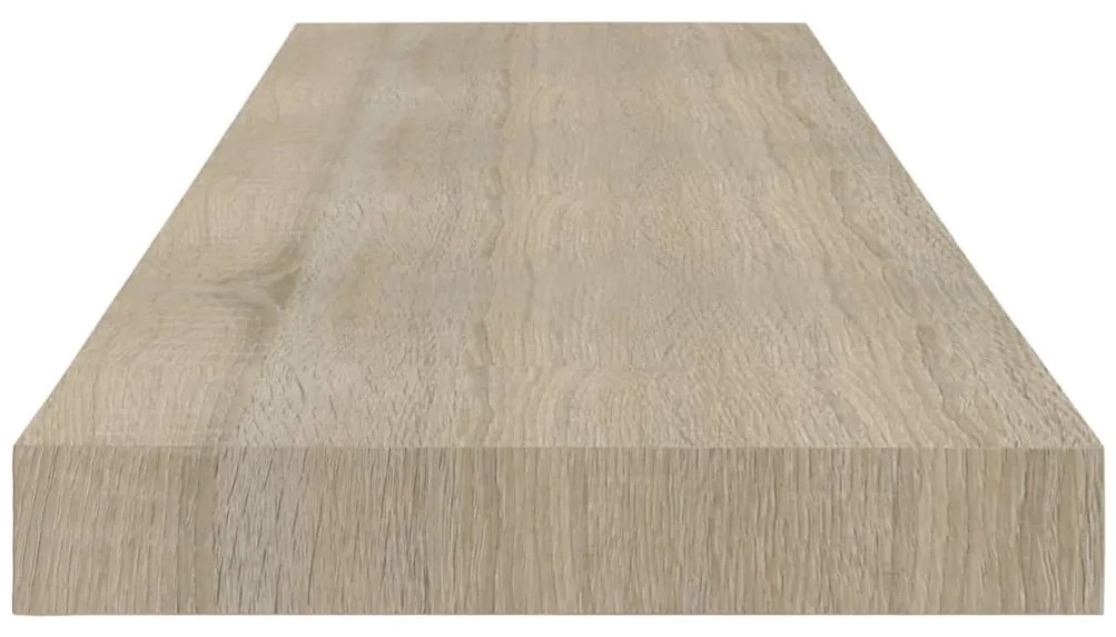 Prateleiras parede suspensas 2 pcs 80x23,5x3,8cm MDF carvalho