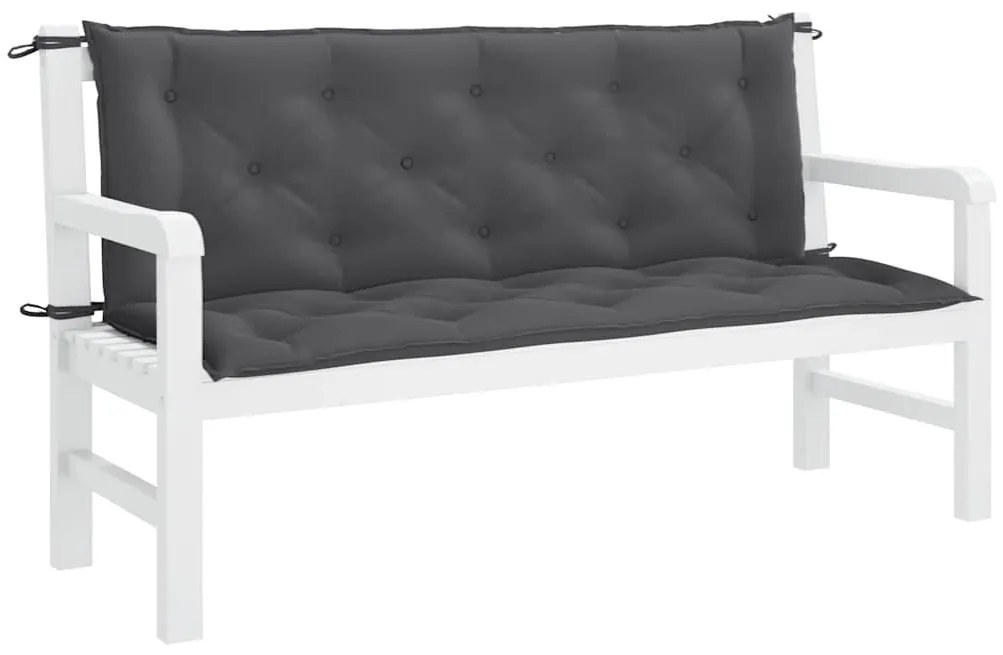 Almofadão banco jardim 150x(50+50)x7cm tecido oxford antracite