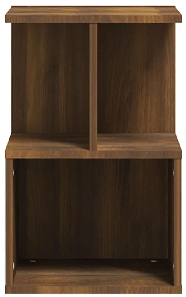 Mesa cabeceira 2pcs 35x35x55cm deriv. madeira carvalho castanho