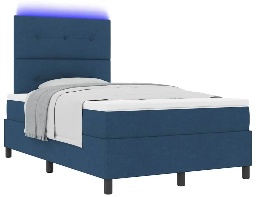 Cama Azul 120x200 cm com Estrado e Colchão