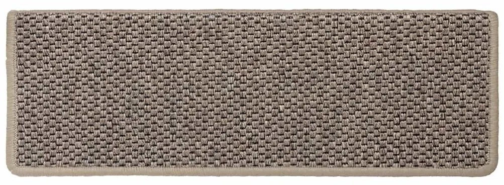 Tapetes escada adesivos aspeto sisal 30pcs 65x21x4 bege-escuro