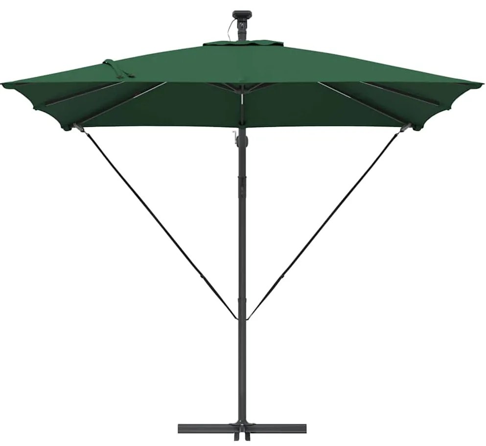 Guarda-sol de Bananeira Cantilever Verde 249 x 249 x 250 cm
