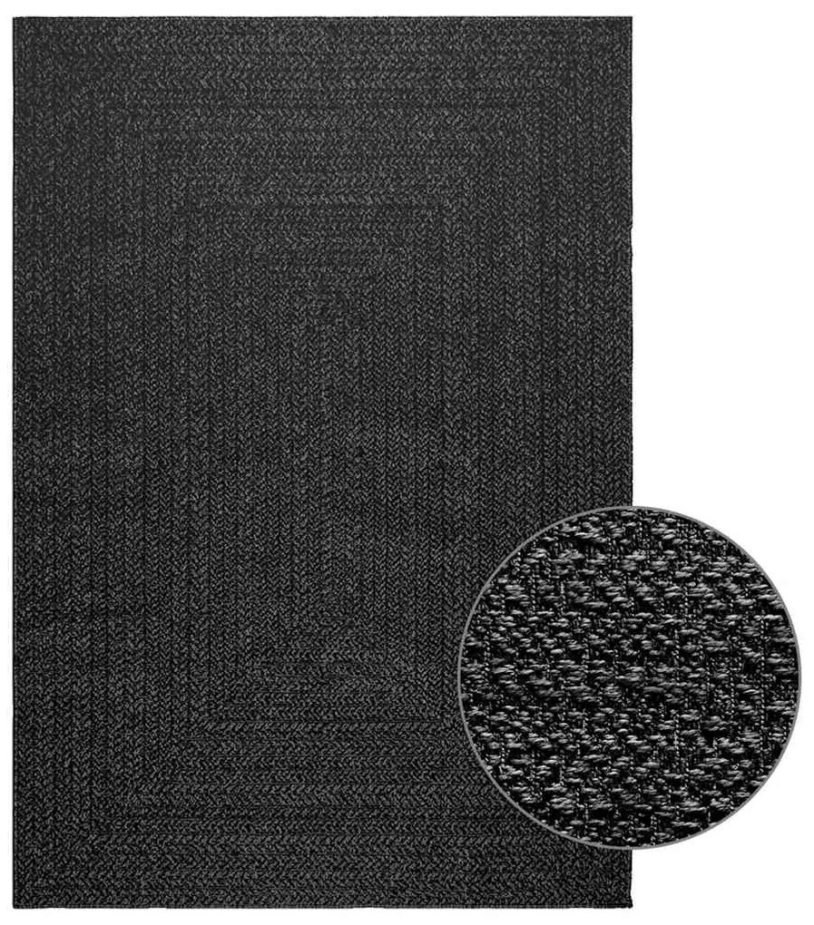 vidaXL Tapete ZIZUR antracite 140x200 cm aspeto juta interior exterior
