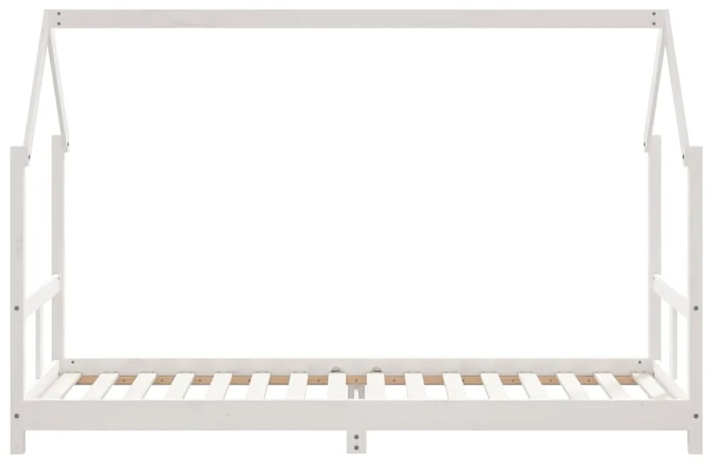 Estrutura de cama infantil 80x200 cm pinho maciço branco