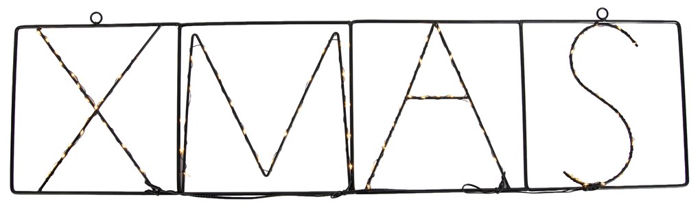 Candeeiro de parede de Natal preto XMAS incl. LED com temporizador IP44 - Yoro