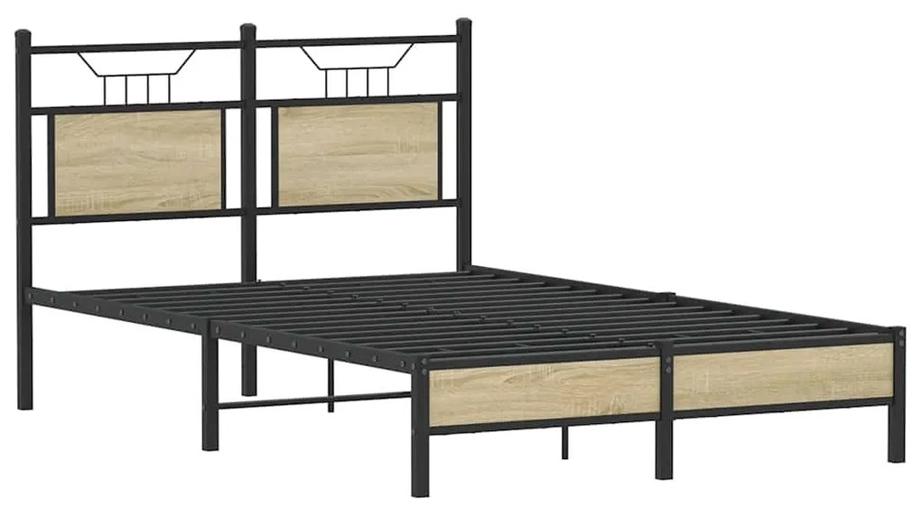 Estrutura cama s/ colchão derivados de madeira carvalho sonoma