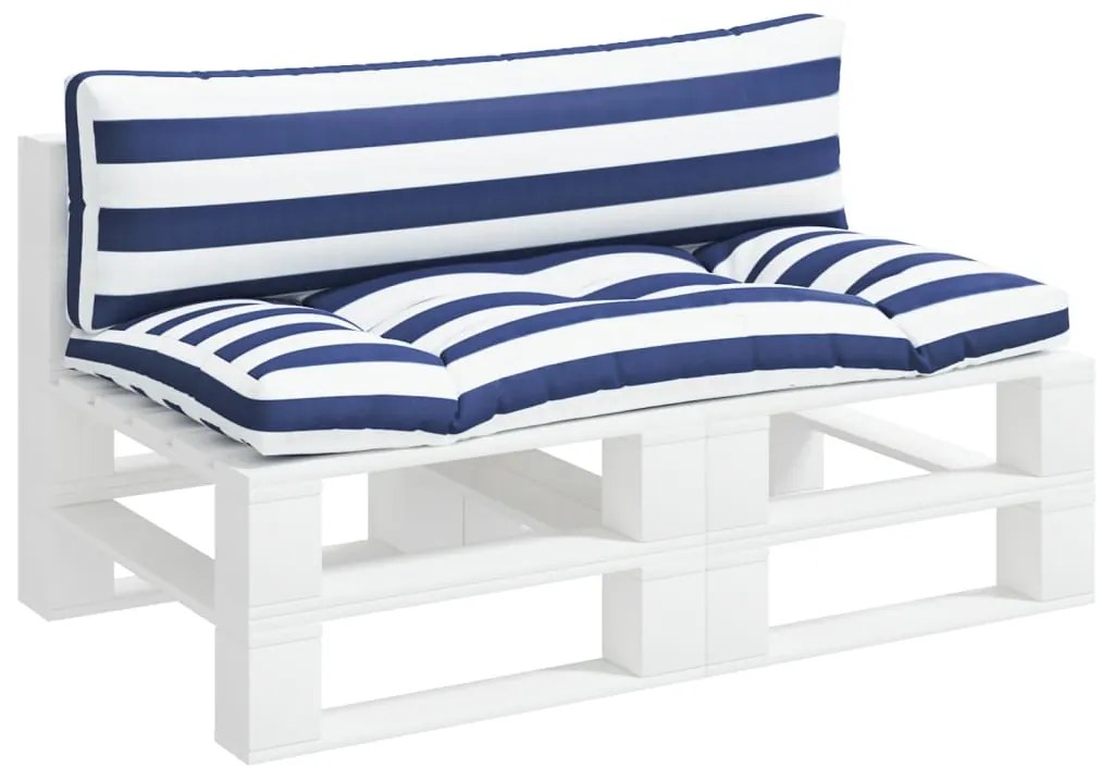 Almofadões p/ paletes 2 pcs tecido oxford riscas azul/branco