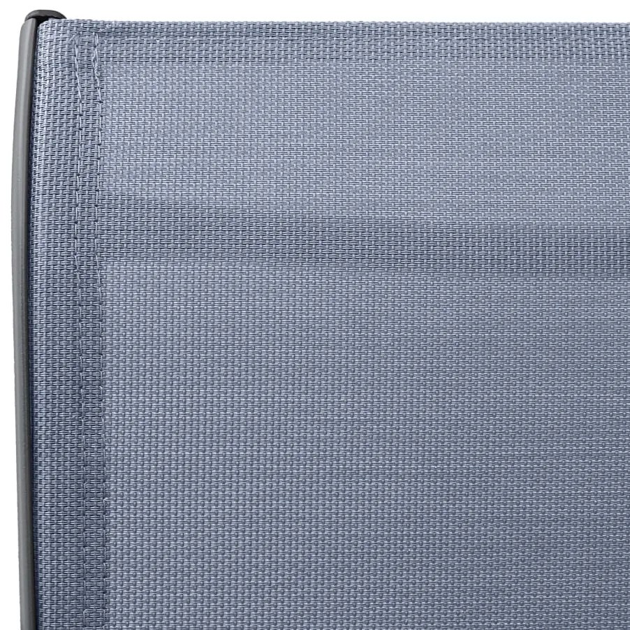 Cadeiras de bar para jardim 2 pcs textilene cinzento