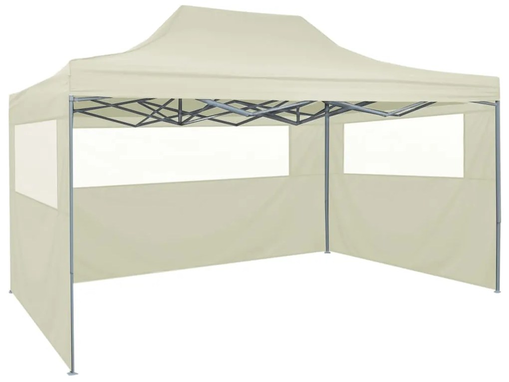 Tenda dobrável profissional festas 4 paredes 3x4m aço cor creme