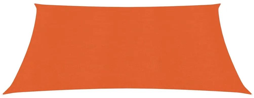 Para-sol estilo vela 160 g/m² 3,6x3,6 m PEAD laranja