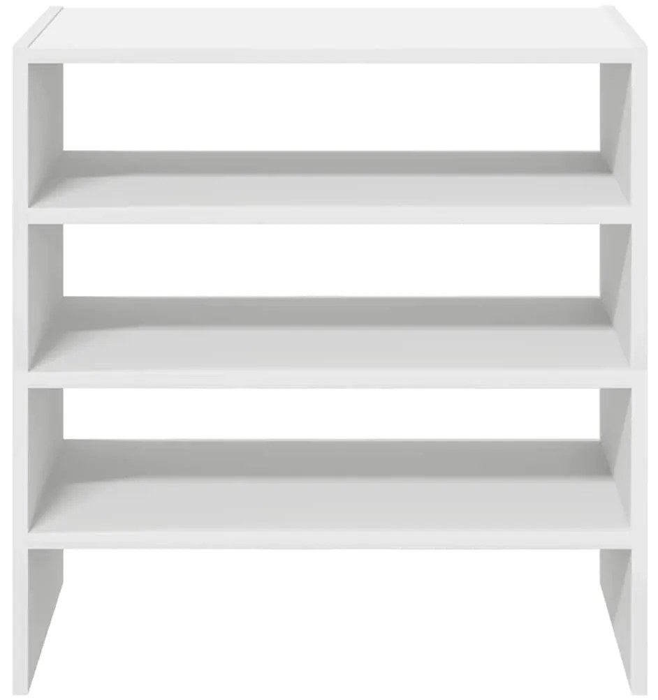 Sapateiras 2 pcs empilháveis 60x30x30,5 cm branco