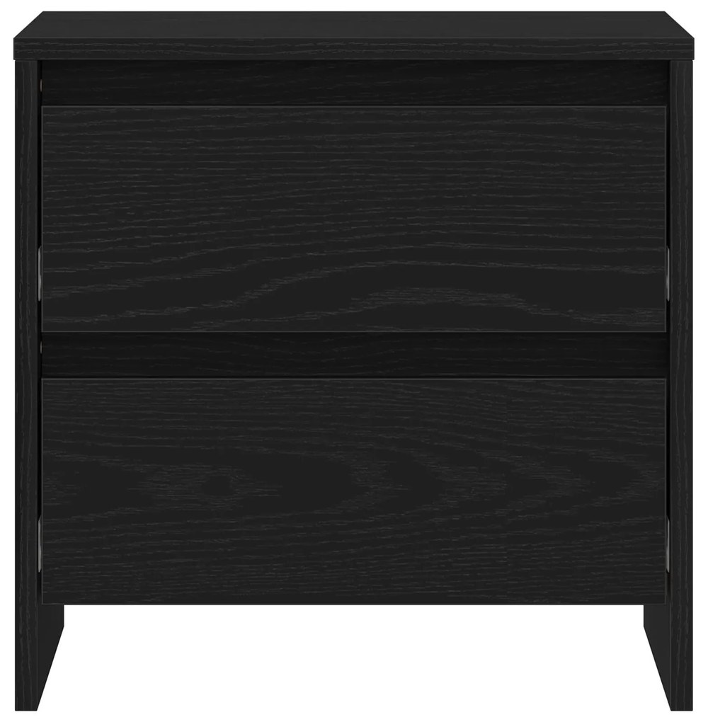 móvel de cabeceira vidaXL Preto Carvalho 45x34x44,5 cm Madeira de Enge