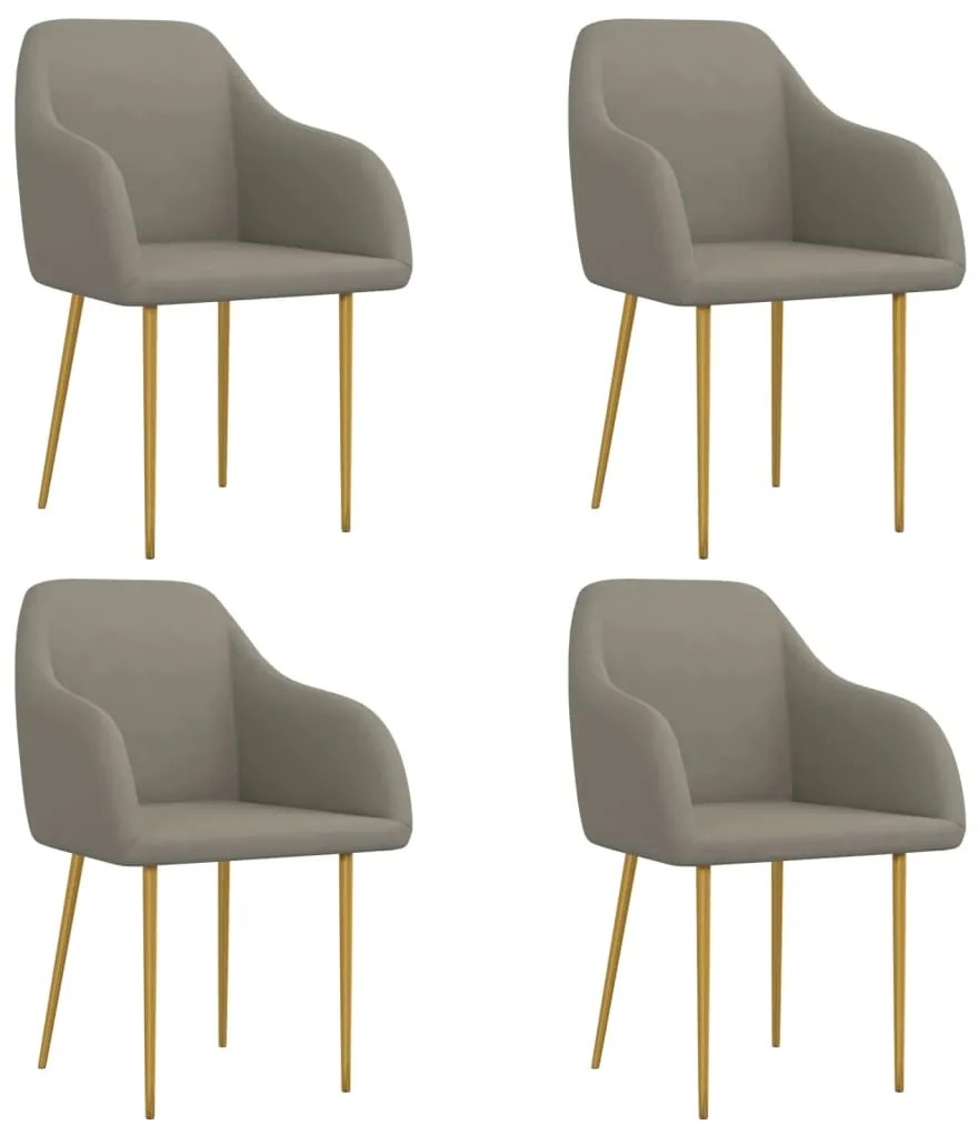 vidaXL Cadeiras de jantar 4 pcs veludo cinzento-claro