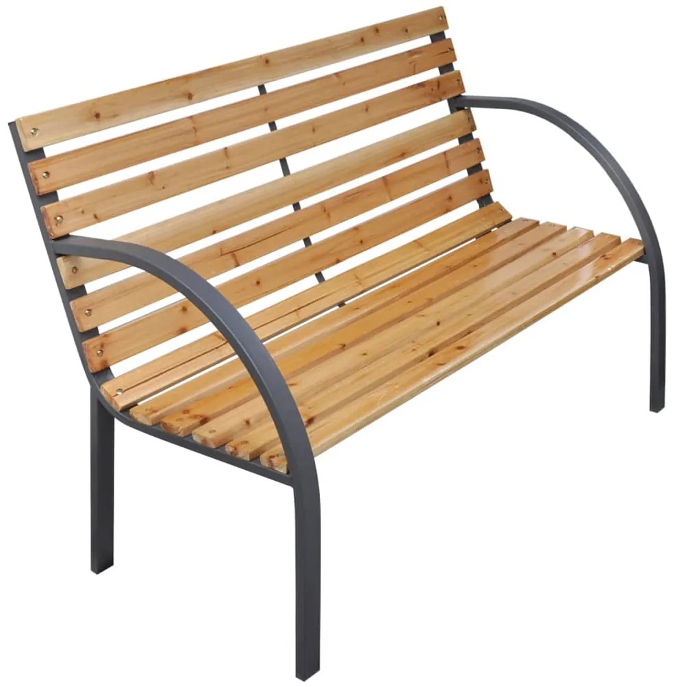 Banco de jardim 112 cm madeira de abeto maciça