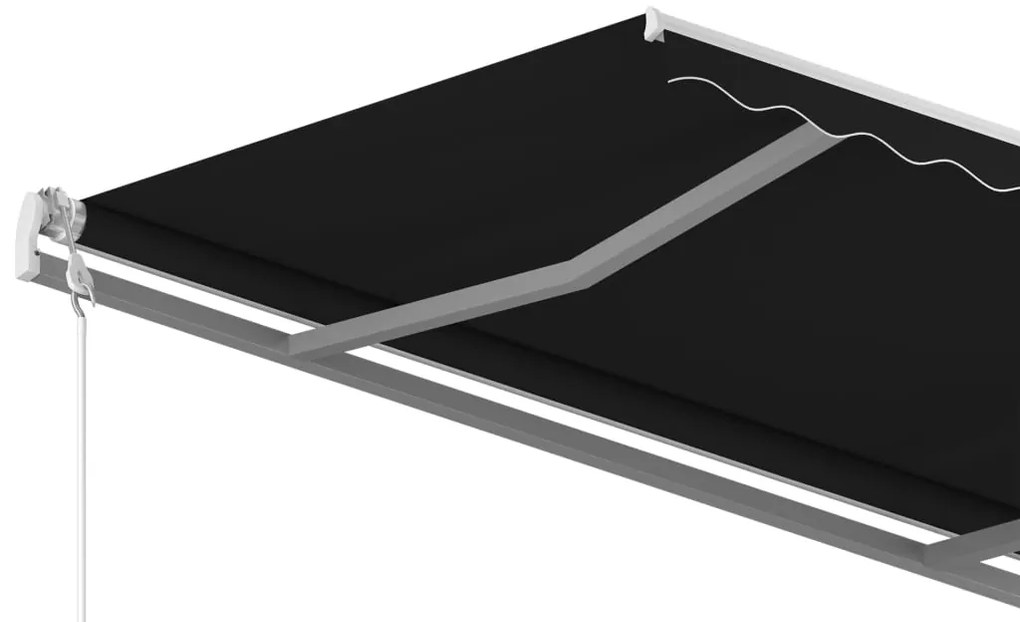 Toldo retrátil manual com postes 4x3,5 m antracite