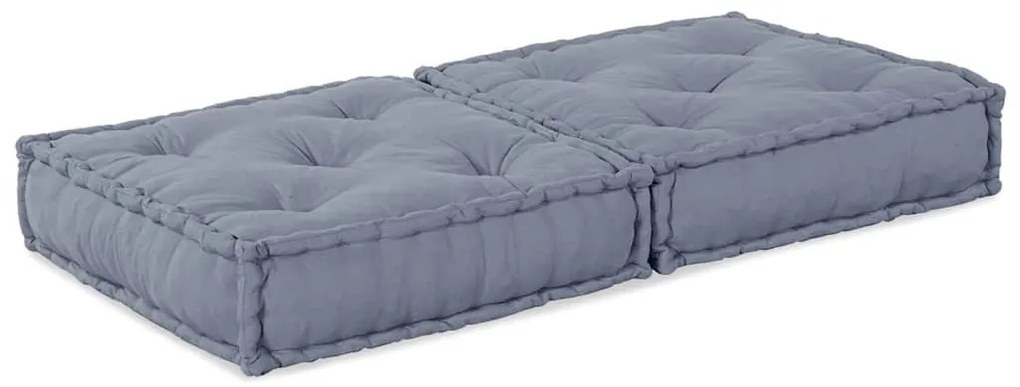 vidaXL Puff Modular Cinza 70x70x36 em Tecido