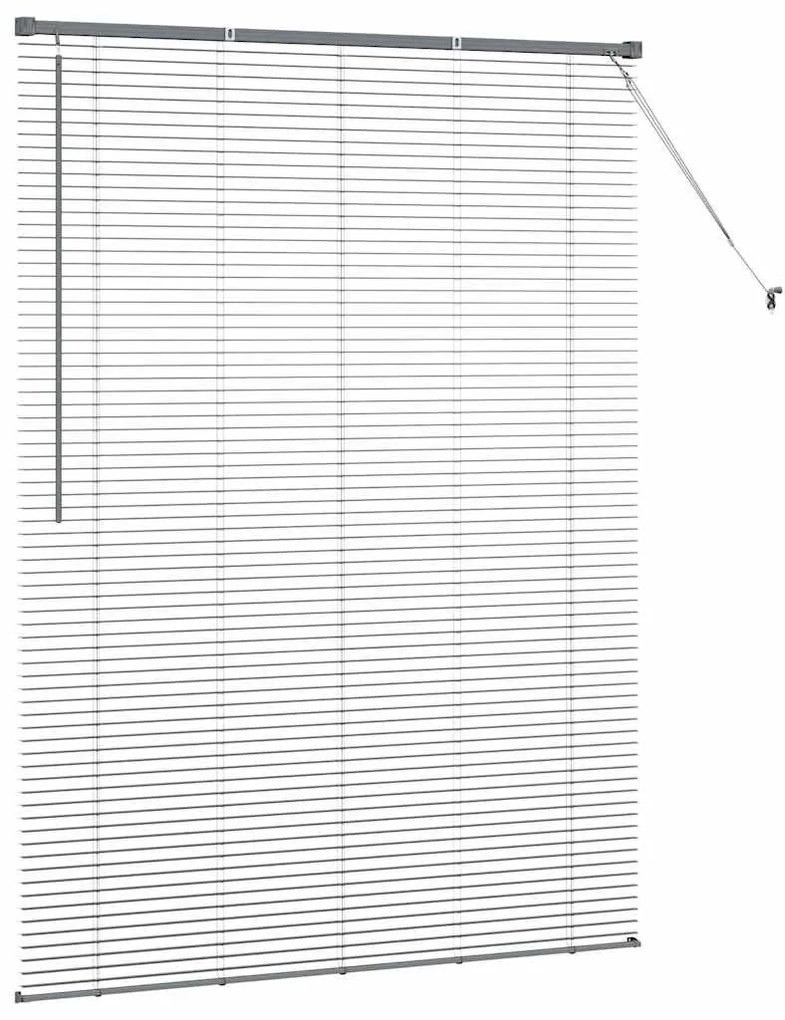 Persiana de Janela Cinzento-escuro 80 x 130 cm Alumínio
