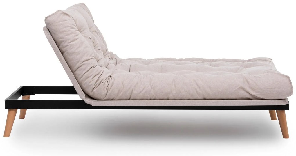 Sofá-Cama de 3 Lugares Saki – Creme – 185x92x82 cm