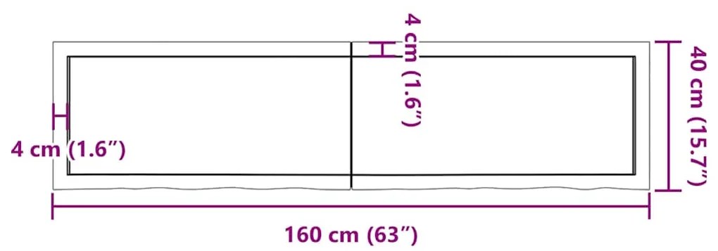 Prateleira de parede 160x40x(2-6) cm carvalho tratado castanho