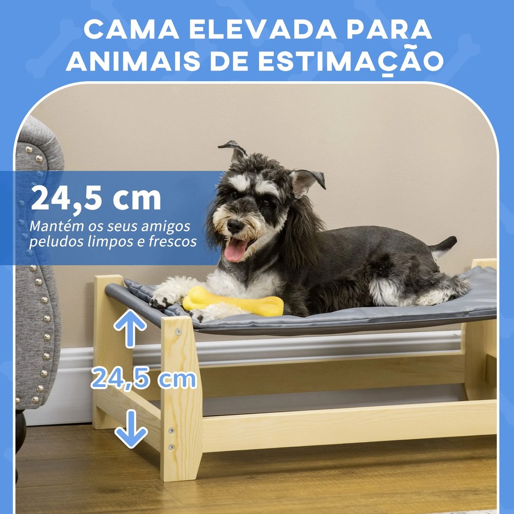 PawHut Cama Elevada para Cães Cama Elevada para Animais de Estimação P