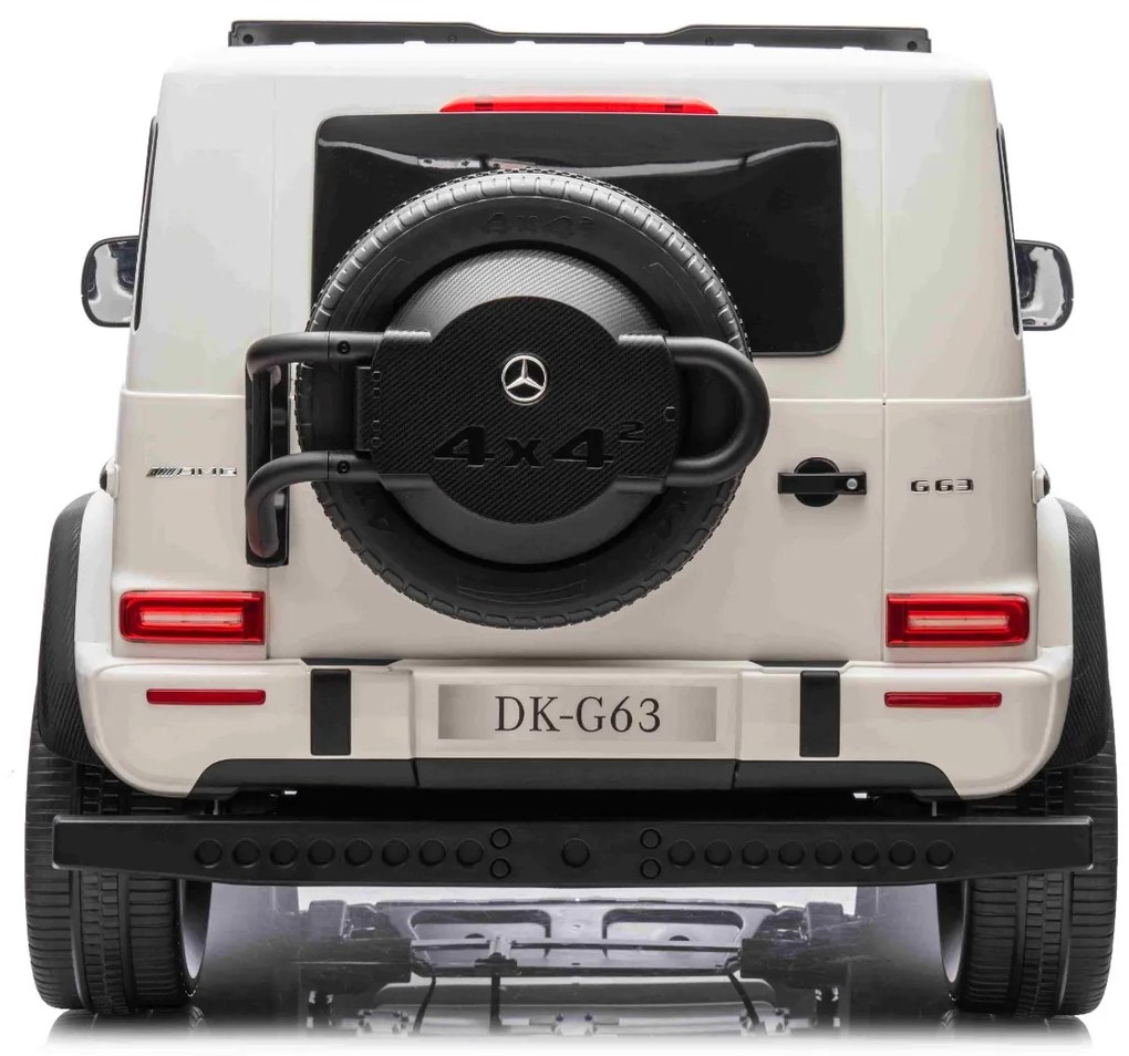 Carro elétrico para crianças Mercedes-Benz G63 AMG 4x4² 2 lugares 12V, Leitor MP3 com entrada USB/AUX, Rodas Borracha com suspensão, Bancos em pele, C