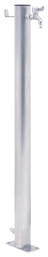 vidaXL Coluna de água para jardim em aço inoxidável redonda 100 cm