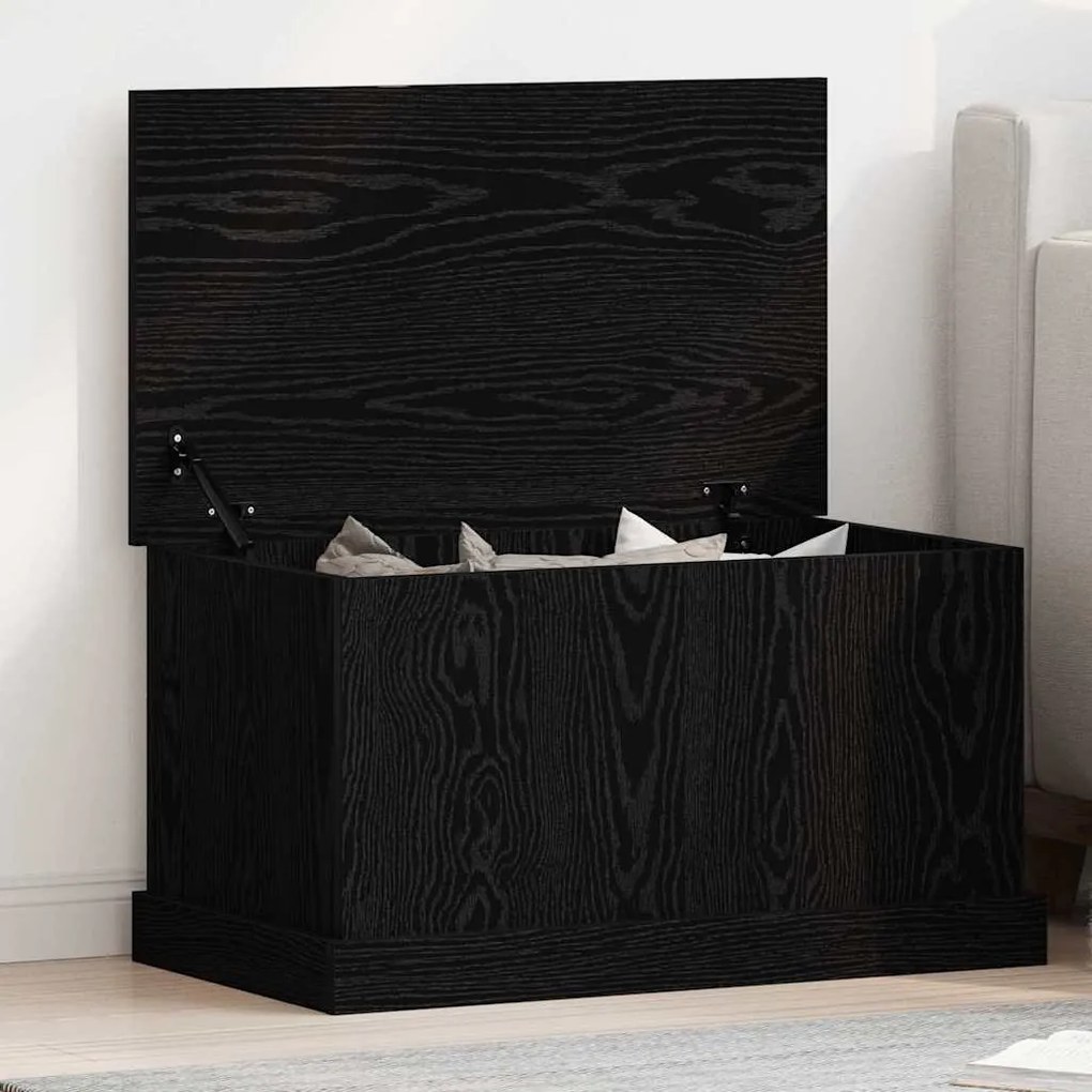 Caixa de Armazenamento vidaXL Carvalho Preto 70x40x38 cm Madeira Engenharia