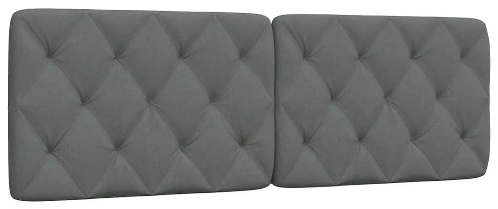 vidaXL Almofadão de cabeceira 160 cm tecido cinzento-escuro