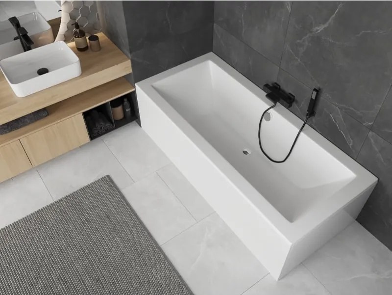 Mexen Cube banheira retangular 170 x 75 cm com revestimento, branca - 55051707500X
