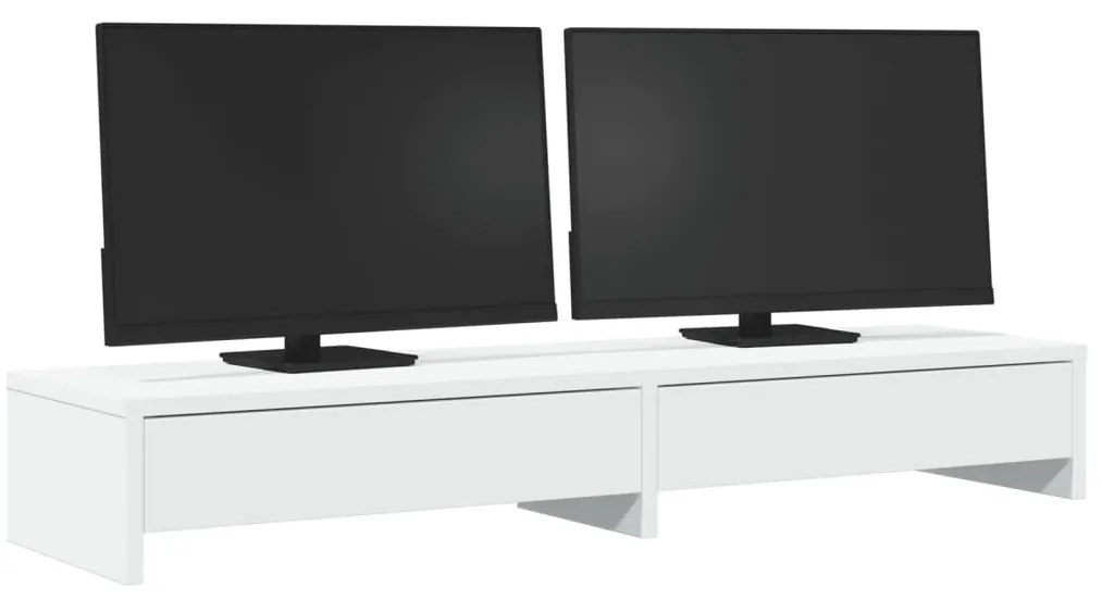 Suporte monitor c/ gavetas 100x27x15cm derivados madeira branco