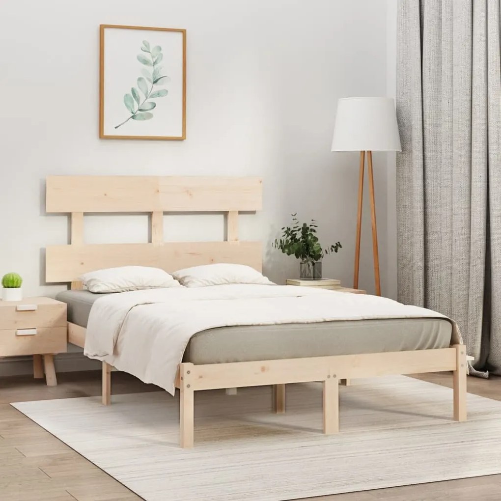 Estrutura de cama 160x200 cm madeira maciça