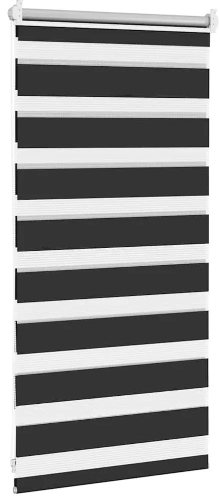 Estore de rolo 40 x 100 cm, linhas de zebra / Preto