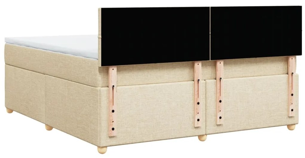 Cama com molas/colchão 180x200 cm tecido cor creme