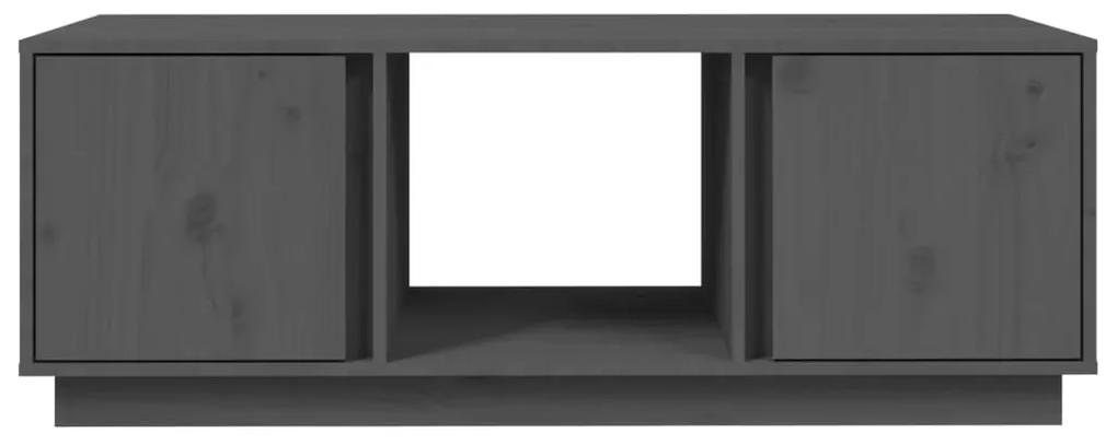 Mesa de centro 110x50x40 cm madeira de pinho maciça cinzento