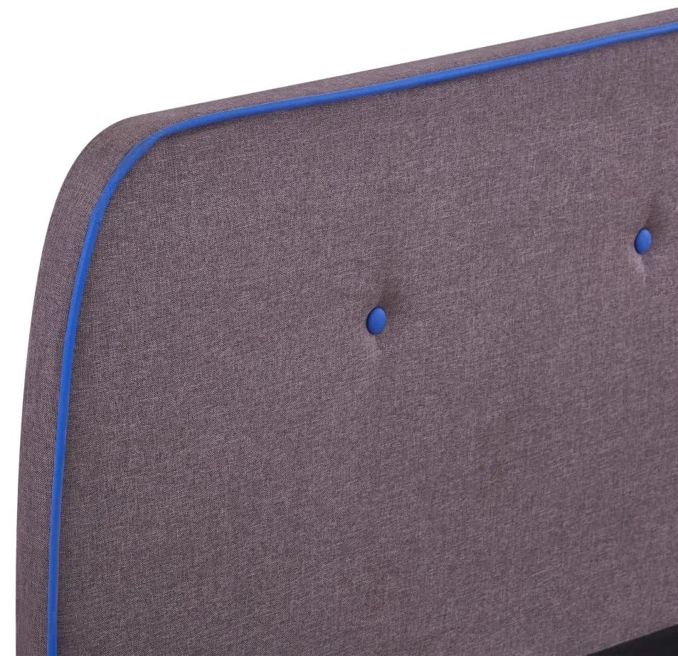 Estrutura de cama 180x200 cm tecido cinzento-acastanhado