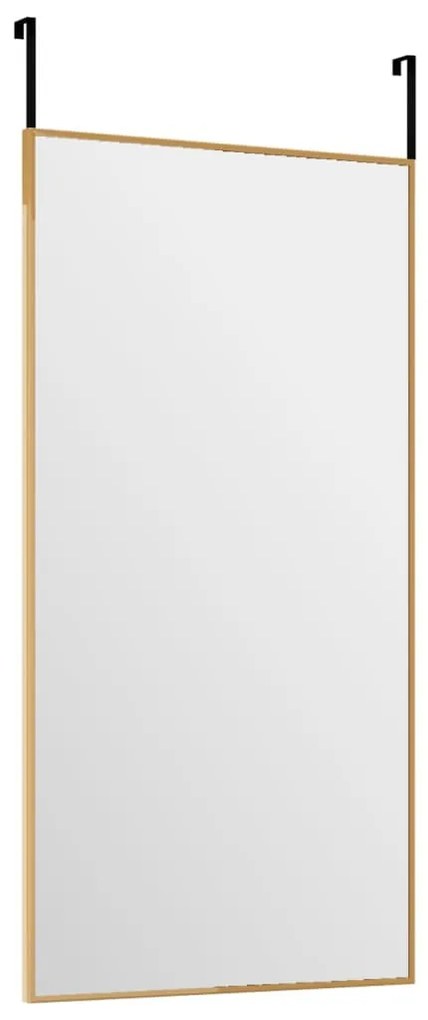 Espelho para porta 30x60 cm vidro e alumínio dourado