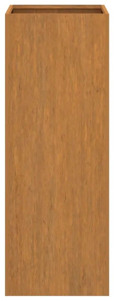 Vaso/floreira 32x27,5x75 cm aço corten