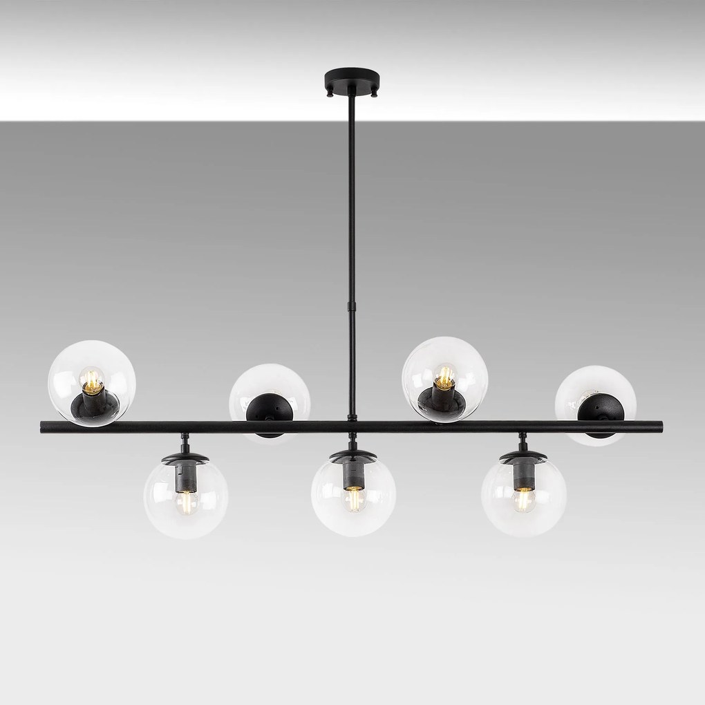 Candeeiro de Teto Fazli – Preto – 113 x 40 x 46-85 cm
