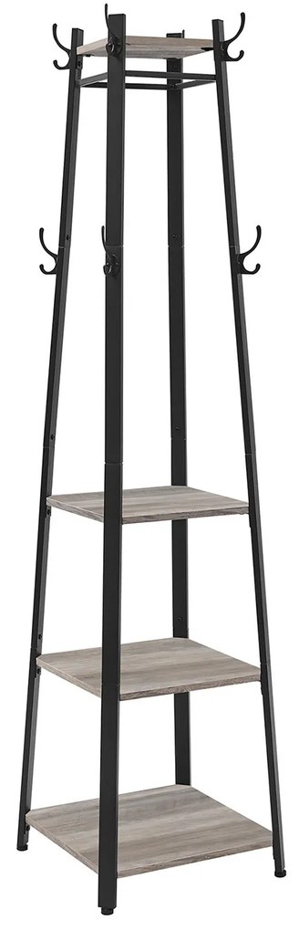 Bengaleiro 43 x 43 x 180 cm preto-greige